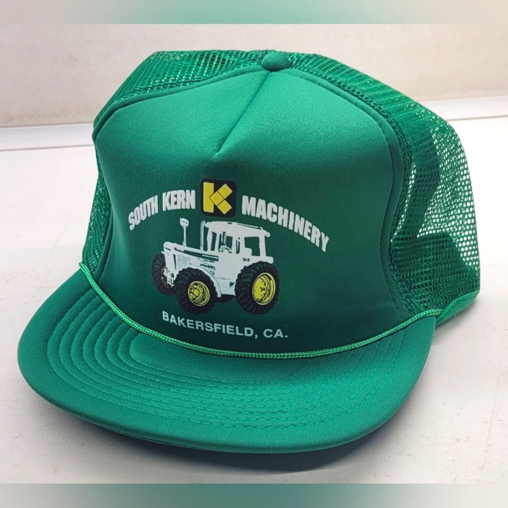 Vintage John Deere tractor dealer bakersfield Ca. Cap Snapback Mesh Foam Trucker